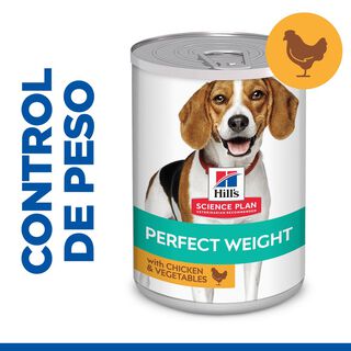 Hill's Adult Perfect Weight Frango e legumes lata para cães
